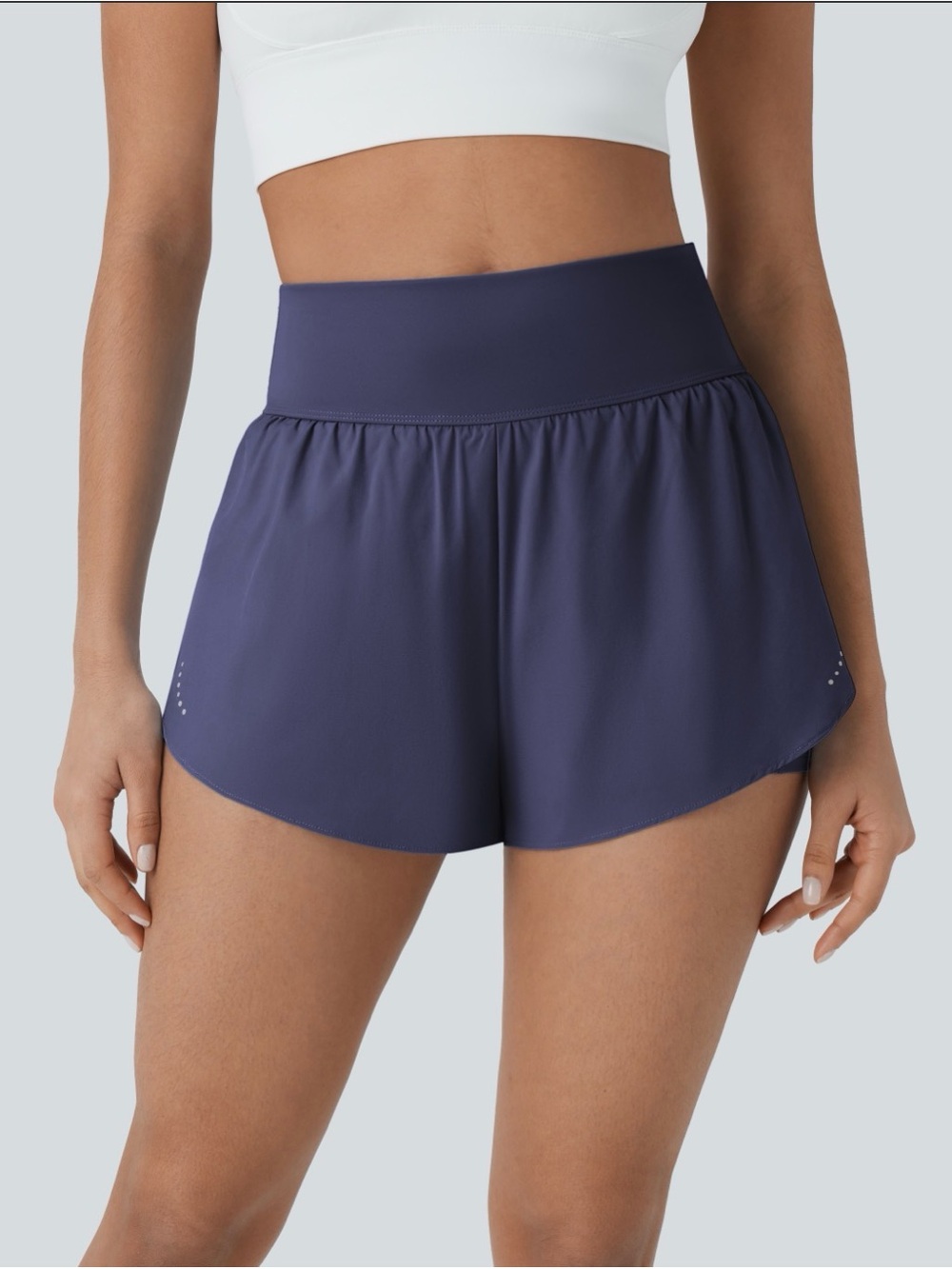 HALARA Navy High-Waist Athletic Shorts